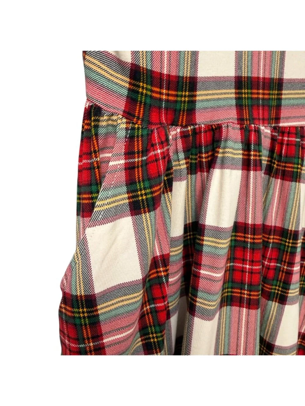 Hanna Andersson Long Sleeve Skater Dress w/ Pockets Girls 6-7 Red Holiday Plaid